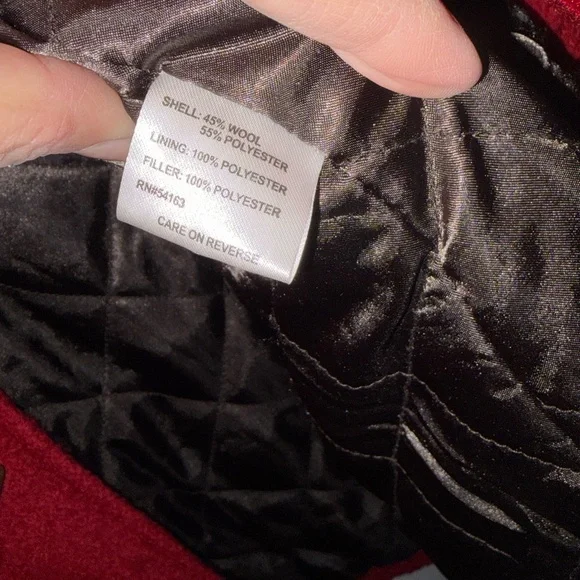 Calvin Klein Women's Red Toggle Wool Coat - Picture 5 of 5